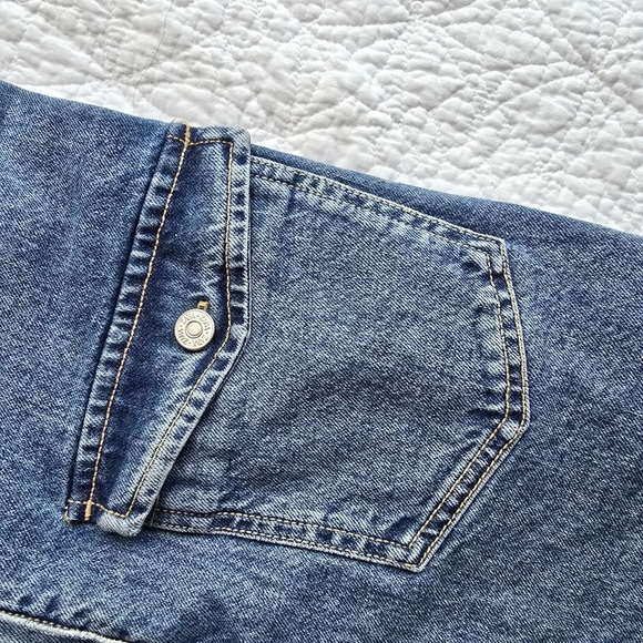 Zara Mini Zippered Sleeveless Denim Dress - Picture 7 of 15